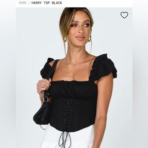 Princess Polly Harry Top Black